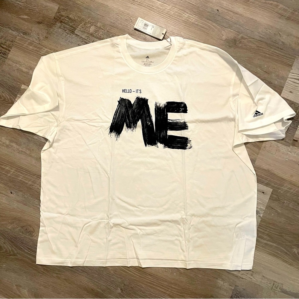 NWT ADIDAS - HELLO ITS ME TSHIRT 2XL